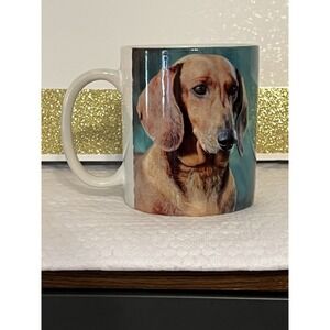 Coffee Mug, Tea, Hot Chocolate Mug, Dashund, Ceramic Glazed.